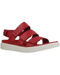 Ecco 273633 femmes Sandales en rouge