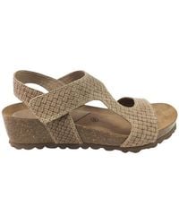 Interbios - Sandales Compensées Bios 5316 Cuir Grabada - Lyst