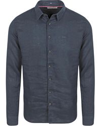 No Excess - Chemise Shirt Linen Navy - Lyst
