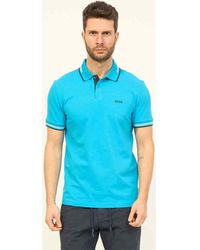 BOSS - T-shirt Polo coupe slim à rayures contrastées - Lyst