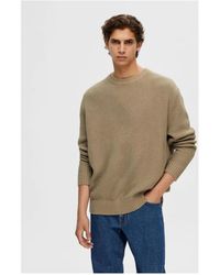 SELECTED - Pull SLHBERT RELAXED LS KNIT STU CREW NECK W - Lyst
