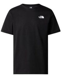 The North Face - T-shirt TEE SHIRT REDBOX NOIR/VERT - TNF BLACK-OPTIC EMERALD - M - Lyst