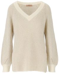 Pullover Twinset en coloris Blanc Femme Vêtements Sweats et pull overs Sweats et pull-overs 