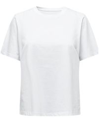 ONLY - Sweat-shirt T-Shirt S/S Tee -Noos - White - Lyst