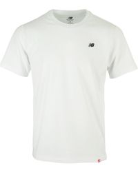 New Balance T-shirt Korte Mouw Sml Logo Tee - Wit