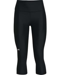 Under Armour - Standard HeatGear High No-Slip Waistband Pocketed Capri - Lyst