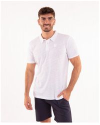 Camberabero - T-shirt Polo manches courtes en coton lin avec vignette 3D - Lyst