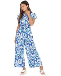 La Modeuse - Combinaisons Combinaisons pour - Blanc / Bleu - Lyst