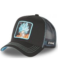 Capslab - Casquette Casquette trucker avec filet Dragon Ball Super Black Goku - Lyst