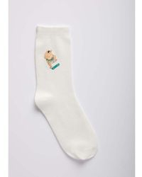 saē paris - Chaussettes Chaussettes Kama Sumo Skate White - Lyst