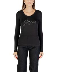 Guess - T-Shirt Lange Mouw Cn Ls Embro Script Logo Tee W5Yi26 J1314 - Lyst