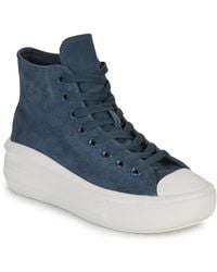 Converse - Sneakers Alte Chuck Taylor All Star Move Platform Colorful Suede - Lyst