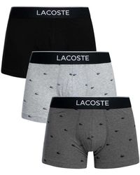 Lacoste - Caleçons Pack de 3 troncs - Lyst