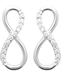 Brillaxis - Boucles oreilles Boucles d'oreilles argent rhodié OZ Infini - Lyst