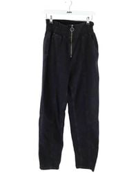 Ba&sh - Pantalon Pantalon droit en coton noir - Lyst