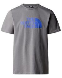 The North Face - T-shirt TEE SHIRT EASY GRIS - SMOKED PEARL - L - Lyst