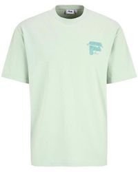 Fila - T-Shirt Korte Mouw Fam0331_Brovo_Oversize_Verde - Lyst