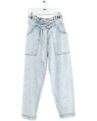 Manoush - Jeans Jean droit en coton bleu - Lyst