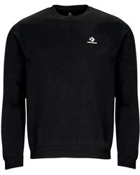 Converse - Felpa Go-To Embroidered Star Chevron Fleece Crew Sweatshirt - Lyst