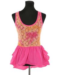 Manoush - Blouses Top sans manche en coton rose - Lyst