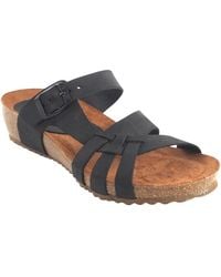 Interbios - Sandales Compensées Sandale Noire Pour Femme Inter Bios 5379 - Lyst