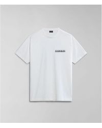 Napapijri - T-shirt S-MARTRE NP0A4HQB-N1A1 WHITE WISHPER - Lyst