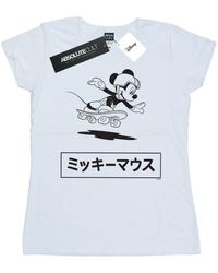 Disney - T-shirt Mickey Mouse Skating - Lyst