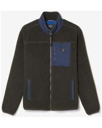 Le Temps Des Cerises - Sweat-shirt Veste bi-matière brome kaki - Lyst