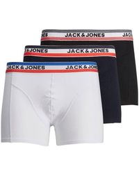 Jack & Jones - Slips JACK JONES - Boxers x3 - blanc, marine, noir - Lyst