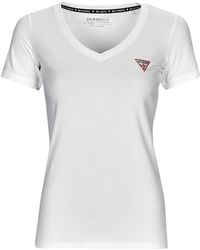 Guess - T-shirt Korte Mouw Ss Vn Mini Triangle Tee - Lyst