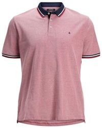 Jack & Jones - Polo 12143859 JJEPAULOS POLO SS NOOS PS RIO RED/PS - Lyst