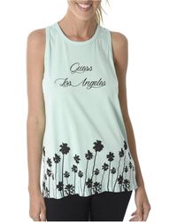 Guess Débardeur Printé Avec Dos Décolleté O82i10 - Debardeur - Vert
