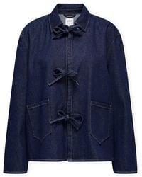 ONLY - Chemise Thille Jacket - Dark Blue Denim - Lyst