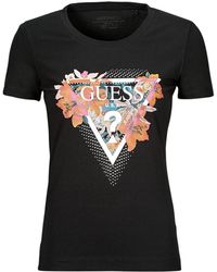 Guess - T-shirt TROPICAL TRIANGLE - Lyst