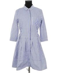 Ba&sh - Robe Courte Robe En Coton Bleue - Lyst