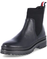 tommy hilfiger metallic cleated chelsea boot