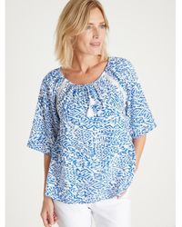 Daxon - Chemise by - Tunique fluide encolure élastiquée - Lyst