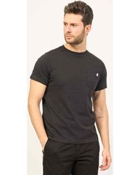 K-Way - T-shirt T-shirt col rond noir Sugar avec poche poitrine - Lyst
