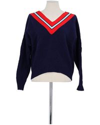 Sandro - Pull Pull en laine marine - Lyst