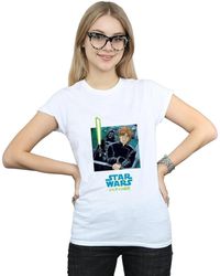 Disney - T-shirt Vader And Luke Anime - Lyst