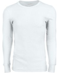 Alfani Mens Undershirt Size Medium M Waffle Knit Crewneck Sweatshirt - White