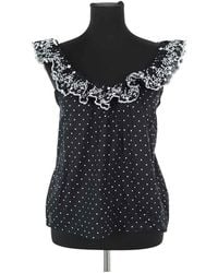 Sezane - Blouses Blouse En Coton Noire - Lyst