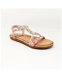 Les Filles Du Sud - Sandales plates SANDALES FEMME BEIGE - Lyst