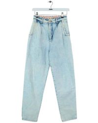 Manoush - Jeans Jean droit en coton bleu - Lyst