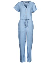 Femme Vêtements Combinaisons Combishorts Combishort en chambray Vero Moda en coloris Bleu 