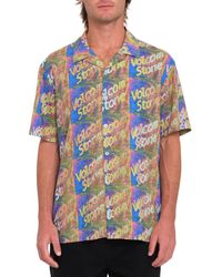 Volcom - Chemise Camisa manga corta Fergadelic Woven - Patriot Blue - Lyst