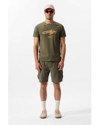 Teddy Smith - Short Short S-LINEN CARGO Turbulence Kaki - Lyst