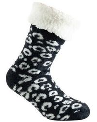 Kindy - Chaussettes Chaussettes Chausson Cocooning Intérieur Et Revers Polaire - Lyst