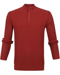Suitable - Sweat-shirt Pull-over George Demi-Zip Rouille - Lyst