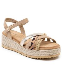 Vera Collection - Sandales Compensées Sandales Compensée Plateforme Avec Multi Brides Croisées - Lyst